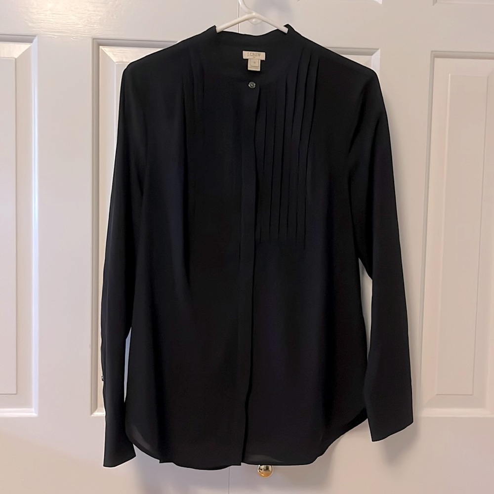 Black tuxedo blouse